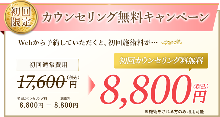 カウンセリング無料キャンペーン